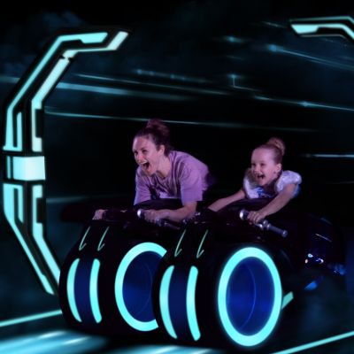 TRON Lightcycle Run in Magic Kingdom, Walt Disney World.